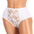 Women's cotton high panties with lace
