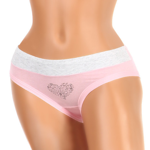 Women's cotton panties printed with heart