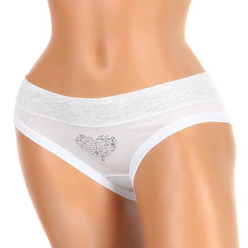 Women's cotton panties printed with heart