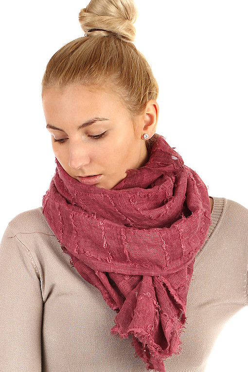 Checkered maxi scarf