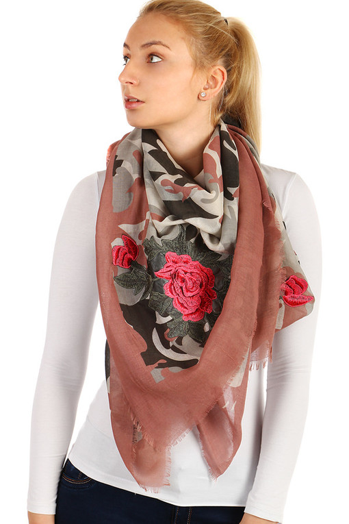 Light scarf floral pattern