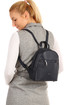 Women's urban leatherette backpack in retro design