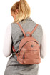 Women's urban elegant leatherette backpack with front pocket