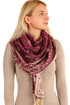 Patterned ladies scarf fringes