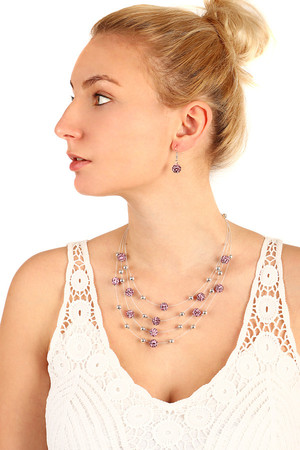 Romantic Set - Necklace + Earrings. Length of necklace approx. 23 cm, length of earrings approx. 3 cm. Nickel free.