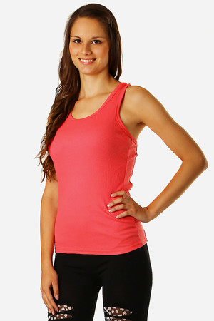 Women's plain top with lace on the back. Material: 65% cotton, 35% polyester