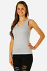 Women's ribbed tank top lace back