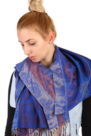 Long scarf - Pashmina. Great choice of colors and many ways to tie. Material: 90% viscose, 10% polyester