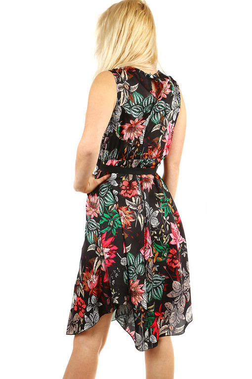 Summer women's dress with floral pattern