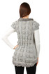 Women's longer knitted short sleeve vest