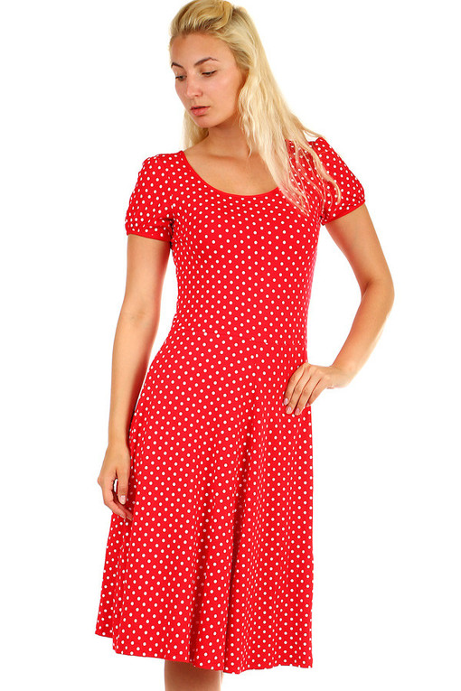 Polka dot women's retro dress