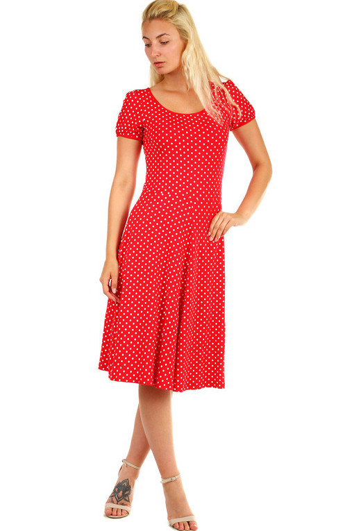 Polka dot women's retro dress