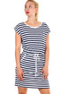 Women's cotton short striped dress