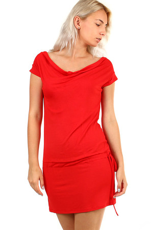 Casual Color Casual Dress. Can be pulled on the side with a lace. Material: 95% viscose, 5% elastane Import: Italy