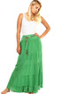 Single Color Long Women's Maxi Skirt