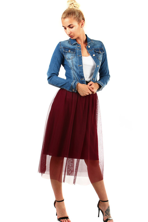 Women's tulle midi skirt