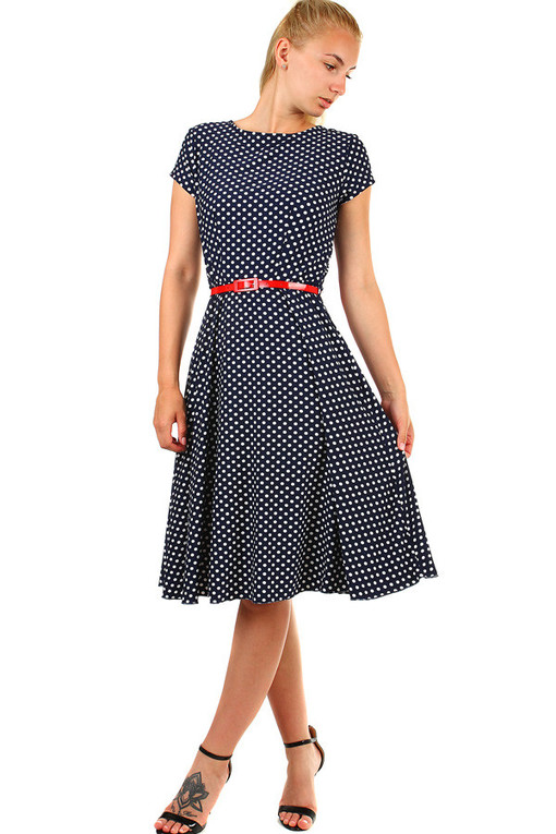 Women's formal dress polka dots