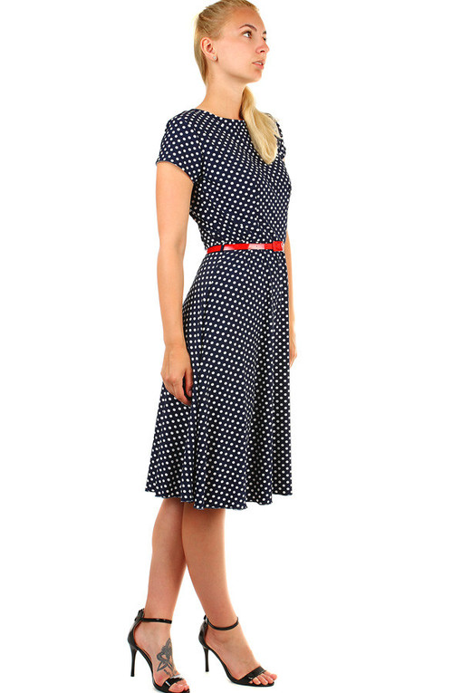 Women's formal dress polka dots
