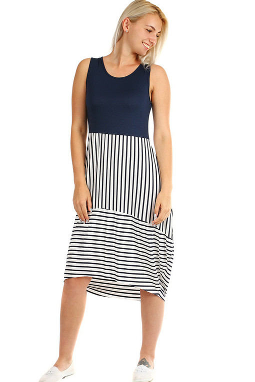 Striped women's dress for summer