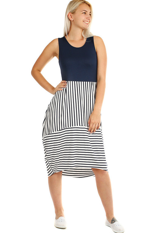 Striped women's dress for summer