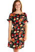 Women's summer dress with floral pattern