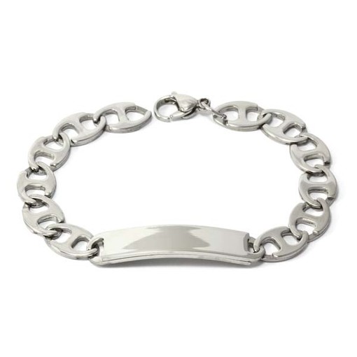 Surgical steel bracelet from eyelets