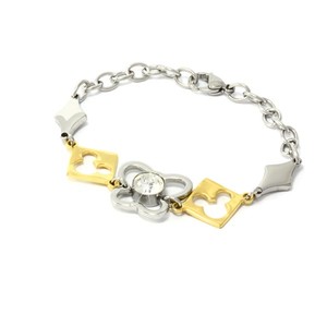 Bracelet made of surgical steel with butterfly and components in gold color. butterfly size 25mm x 20mm length adjustable 0 -