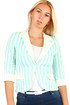 Women's striped retro jacket