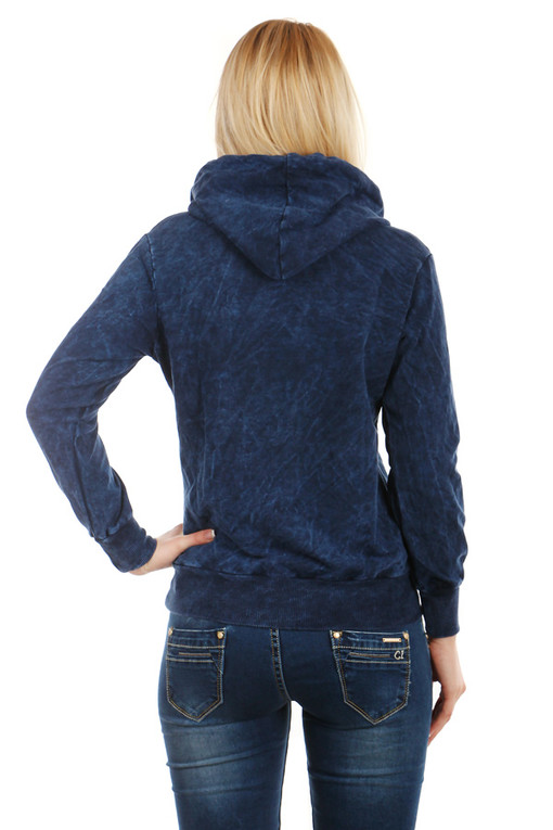 Women's brindle hooded sweatshirt kangaroo pocket