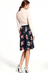 Half-round skirt with floral print