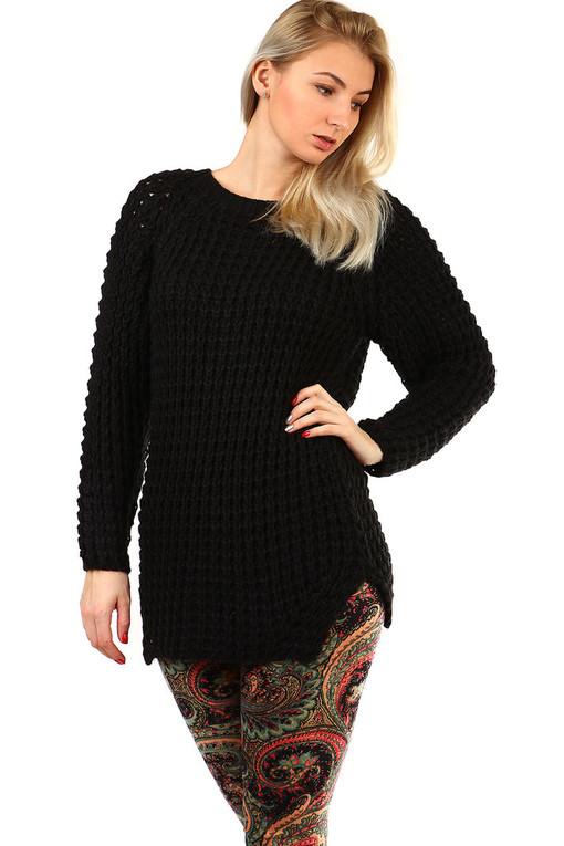 Long knitted sweater