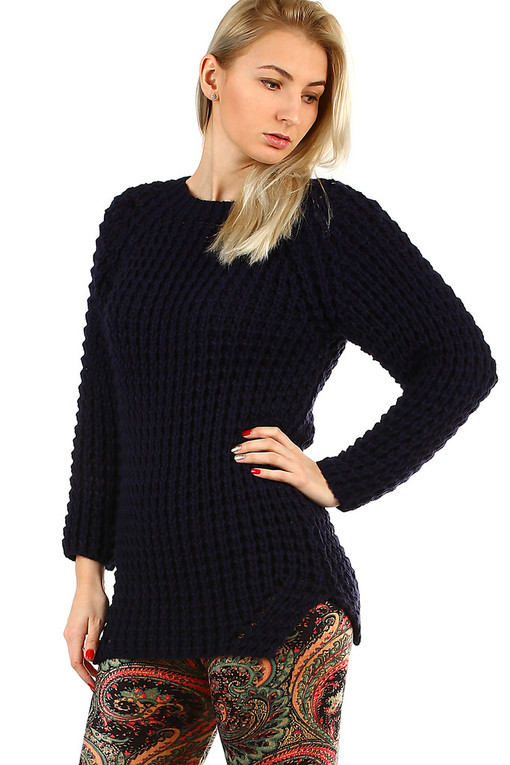 Long knitted sweater