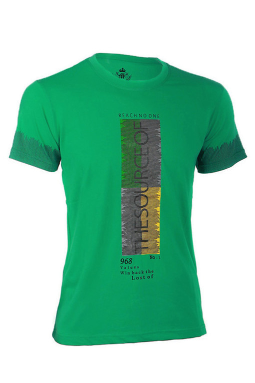 Men's short sleeve cotton t-shirt and color print