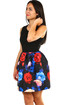 Women's dress with a flowered skirt