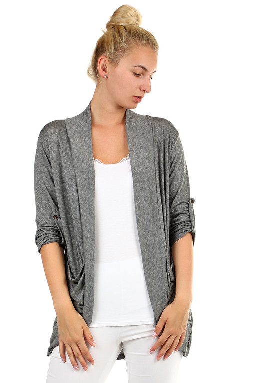 Women's cotton cardigan with pockets
