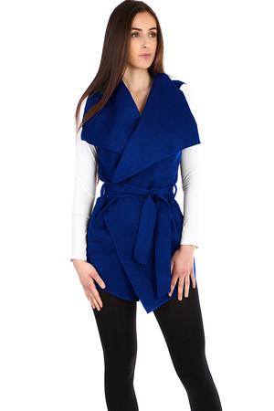 Women's stylish vest with belt. Pleasant comfortable material. Suitable for spring / autumn. Material: 80% polyester, 18%
