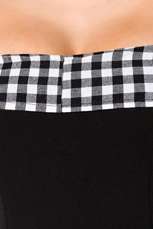 Pin up women's dress bare shoulders