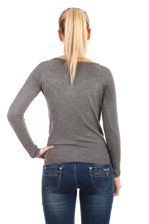 One-color ladies sweater
