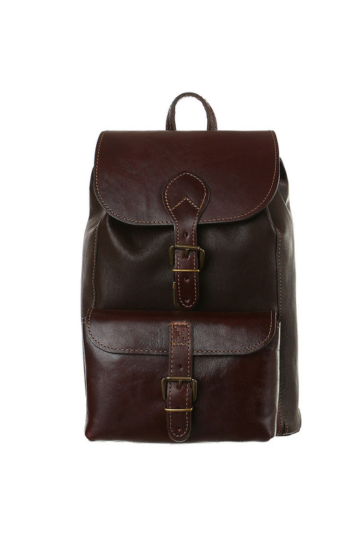 Classic backpack made of genuine leather - made in the Czech Republic