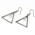 Hanging earrings from surgical steel triangl
