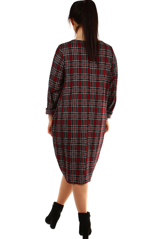 Women's oversized checkered dress