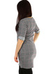 Checkered knitted women's dress