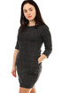 Checkered knitted women's dress