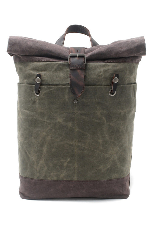 Spacious Roll-Top retro backpack