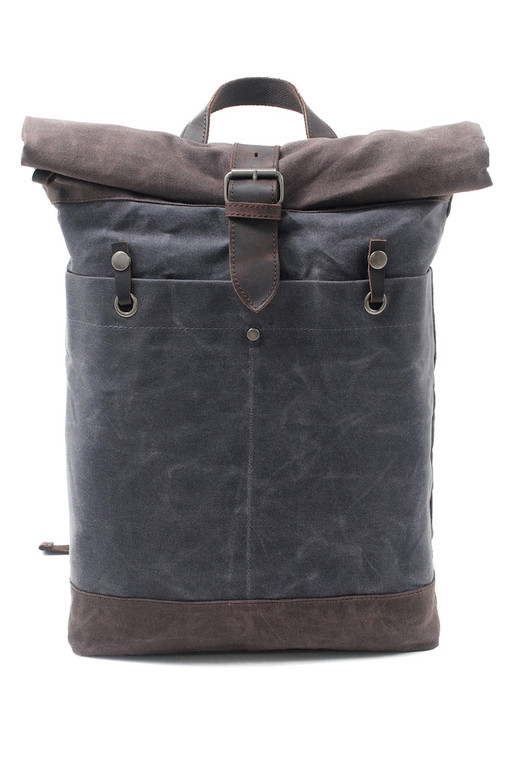 Spacious Roll-Top retro backpack