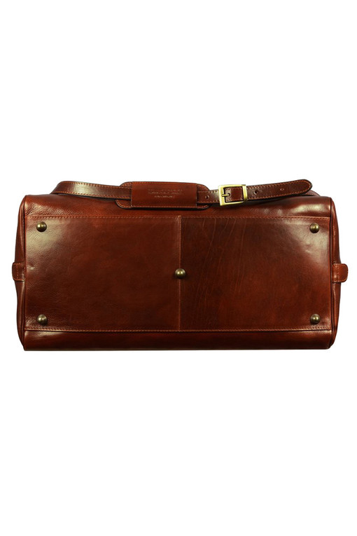Retro large genuine leather travel bag