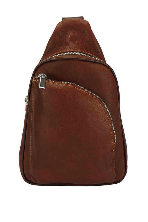 Small backpack genuine leather crossbody