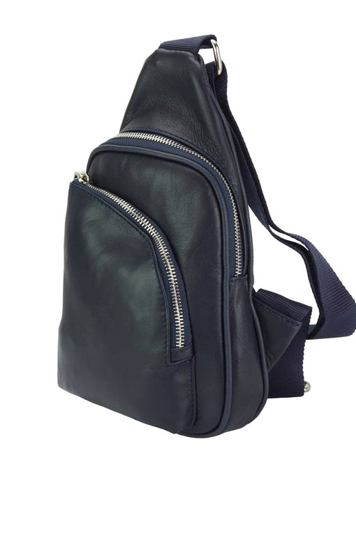 Small backpack genuine leather crossbody