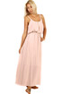 Maxi dress with lace straps