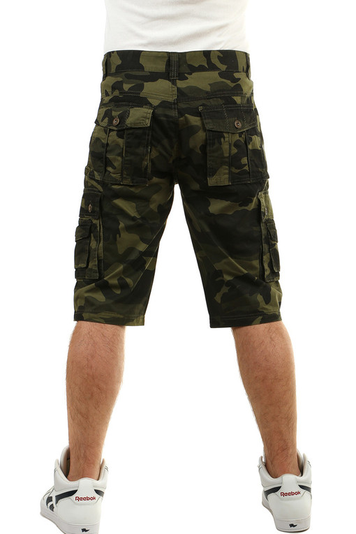 Men's camouflage shorts with pockets